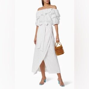 PAPER LONDON Gaga Frill Cotton Dress NWT